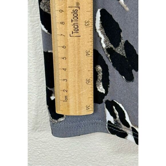 NWOT Veronica M Animal Print Wrap Long Sleeve Dress with Side Tie Women's Large - Picture 7 of 9